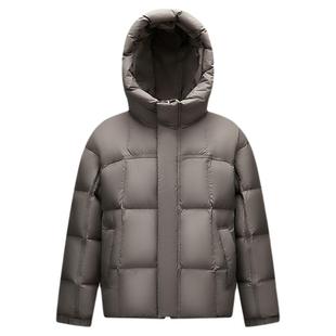 森马羽绒服男冬装90绒子2025新款龟背宽松连帽外套简约通勤上衣潮