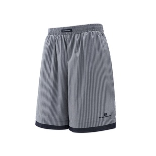 BJHG不计后果条纹短裤男款夏季2026新款休闲宽松简约撞色五分短裤