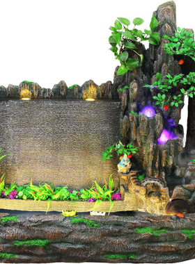 中式风田园庭院落地摆件水景喷泉