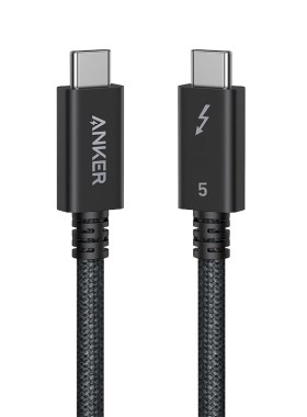 Anker安克雷电5数据线移动硬盘Thunderbolt4高清16kusb3.1双头typec电脑音视频投屏全功能120Gbps高速传输线