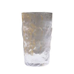 冰川纹玻璃杯磨砂ins风家用水杯女牛奶咖啡杯啤酒杯果汁喝水杯子