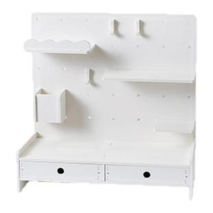 办公室工位隔断置物架女生桌面改造神器侧边转角收纳架屏风遮挡板