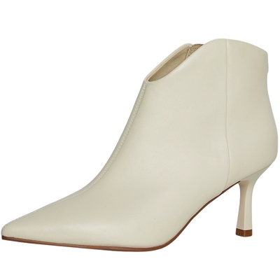 百田森真皮小V口短筒靴