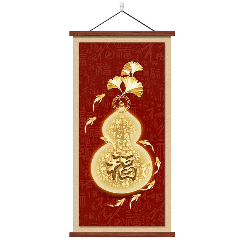 新中式福禄吉祥玄关挂画