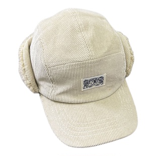 儿童帽子冬季北方旅游男女童加厚加绒灯芯绒保暖护脖护耳鸭舌帽潮