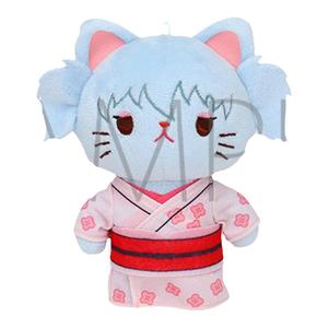 日本正版MOVIC银魂周边withCAT眼罩猫咪卡通动漫毛绒公仔挂件银时