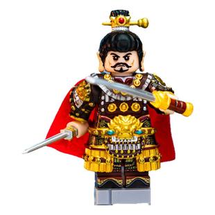 三国演义刘备关羽张飞桃园结义人仔积木玩具国风人物士兵男孩礼物