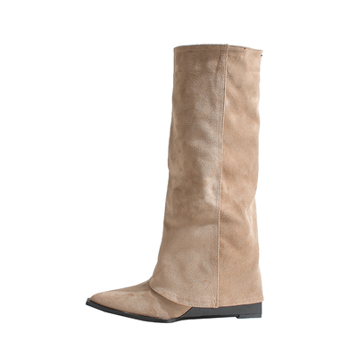 现货！！【免费试穿】牛皮长靴