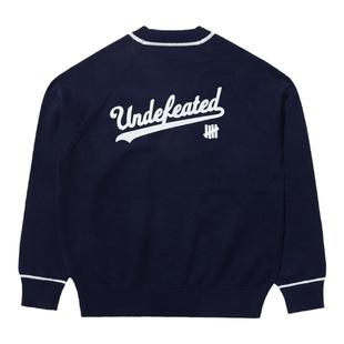 UNDEFEATED五条杠官方春季新品复古棒球毛衣开衫