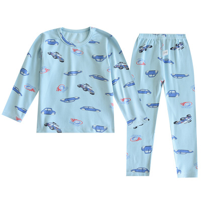 儿童秋冬德绒卡通保暖印花家居服