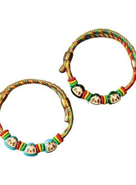 儿童宝宝端午五彩绳编织手绳