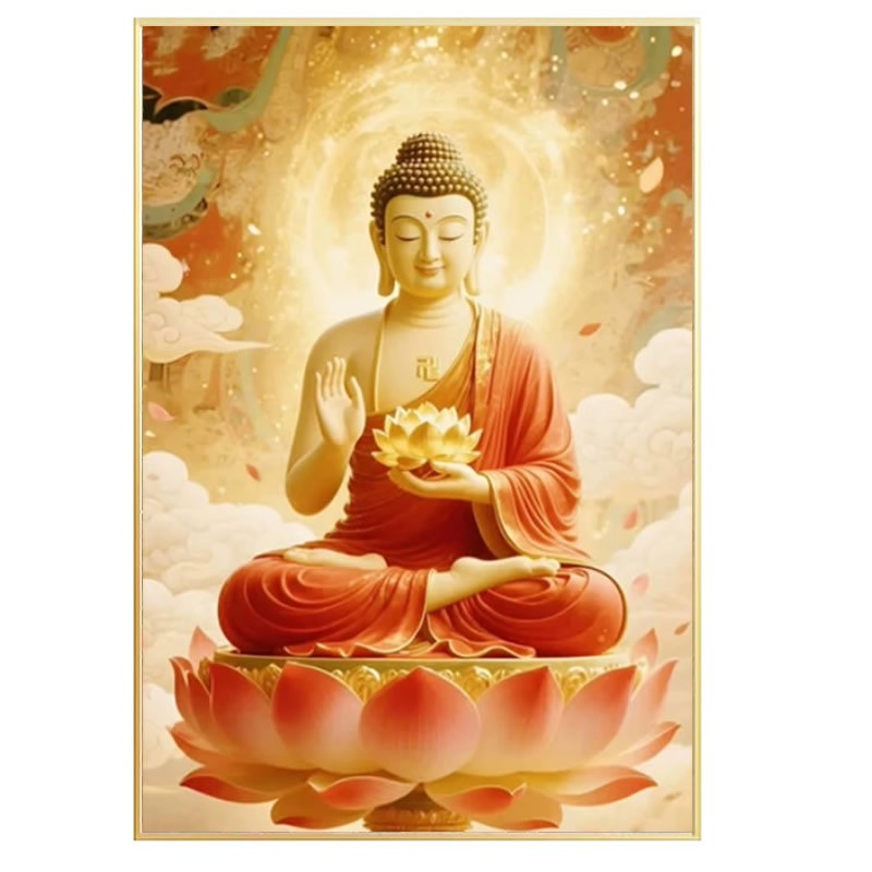 5d满钻新款钻石画大日如来佛祖释迦牟尼佛像砖石秀十字绣阿弥陀佛