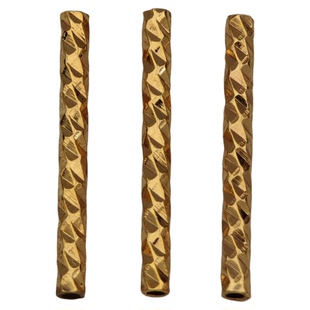 V.feel18K包金批花螺丝纹直管手工DIY珍珠手链项链小饰品配件材料