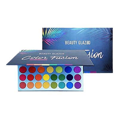 正品BG高显色彩虹眼影盘珠光哑光