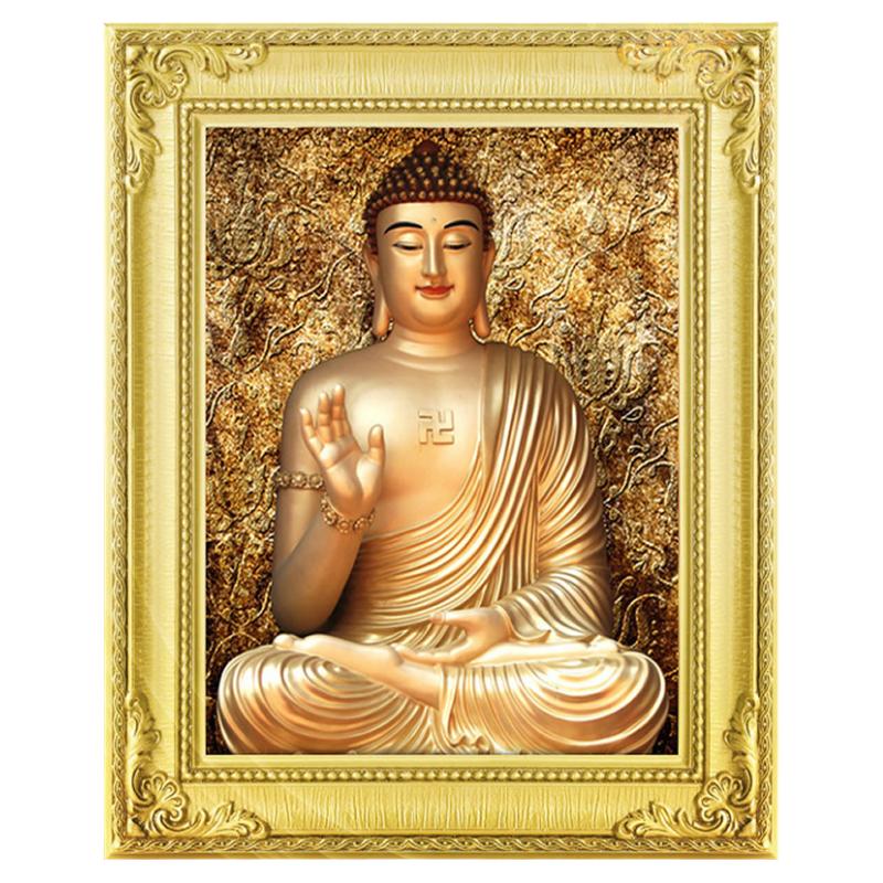 释迦摩尼钻石画方钻满贴钻十字绣