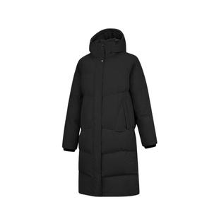 乔丹女子长款羽绒服2025冬季防寒防泼水保暖外套抗静电女装运动服