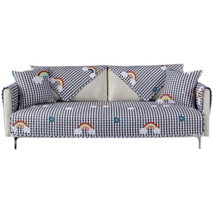 布艺全棉沙发垫沙发巾盖布套罩防滑四季通用坐垫可爱简约北欧清仓