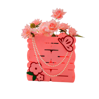 婚房布置仿真花喜字摆件