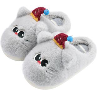 巴拉巴拉儿童棉拖鞋男童女童室内半跟鞋子秋冬款童鞋宝宝保暖棉鞋