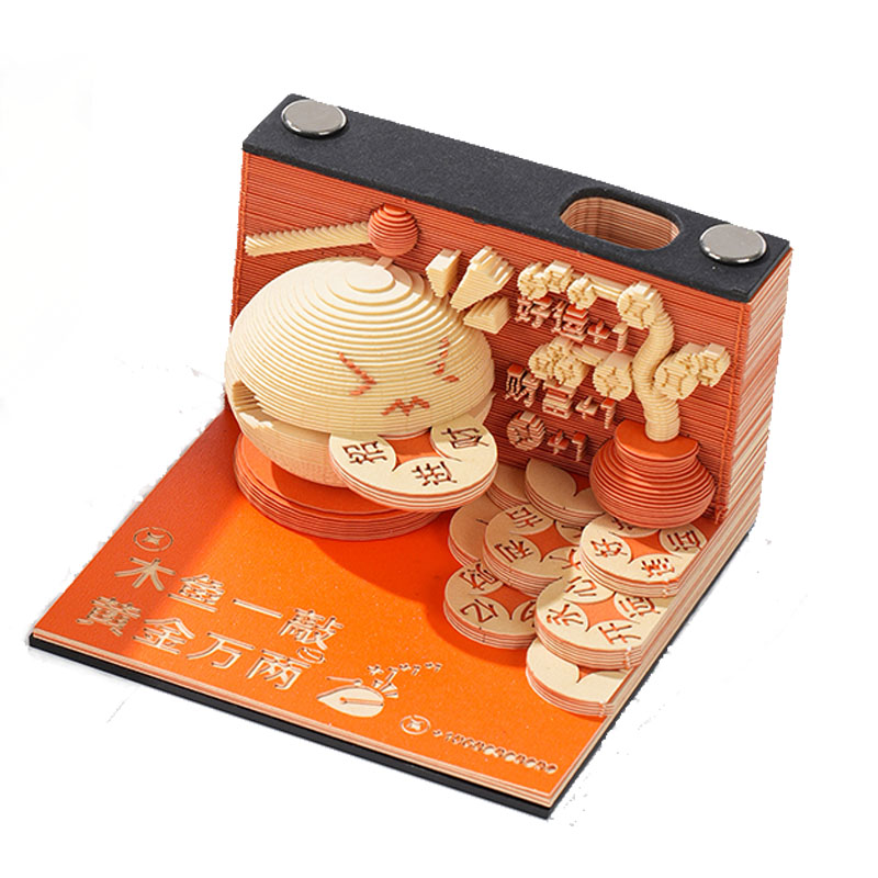 玫瑰树屋立体便签3d纸雕摆件