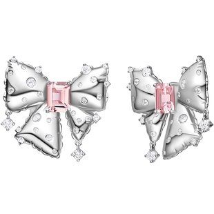 [HEFANG何方奥莱]宝石蝴蝶结耳环轻奢小众高级气质简约耳钉耳饰品
