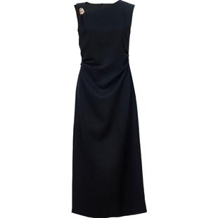 Vero Moda连衣裙2026春季新款含醋纤修身罗马裙优雅大气32617B001