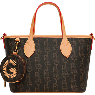 金利来2026新款小众轻奢女包复古印花手提包气质通勤单肩斜挎包潮