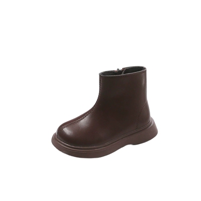 皮鞋秋冬短靴儿童加绒