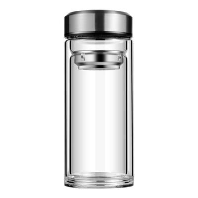 加厚双层高硼硅玻璃杯男士泡茶杯