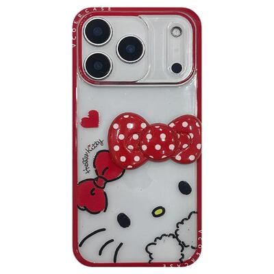 软萌立体蝴蝶结猫咪苹果手机壳女