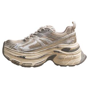 snowelf月色幻境~厚底老爹鞋女2025春季新款时尚百搭不累脚运动鞋