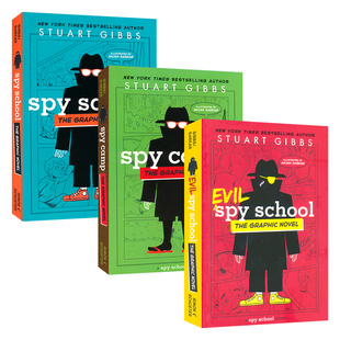 Spy School Graphic Novel 间谍学校 英文原版全彩漫画书1-4册 滑雪学校 间谍营 邪恶的间谍学校 小学英语课外读物 9-12岁儿童图书