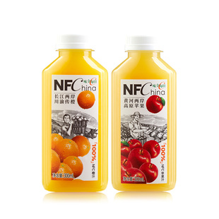 味全每日C100%NFC果汁橙汁苹果汁组合300ml冷藏饮品果汁饮料
