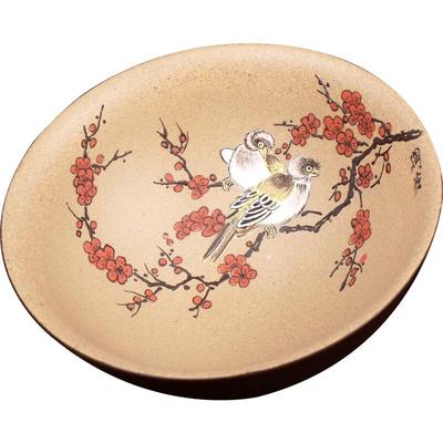 宜兴泥绘全手工花鸟对杯紫砂名家