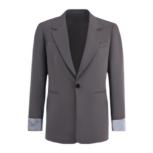 GOOD YOUNG西装外套女灰色考公面试正装职场通勤高级感新中式西服