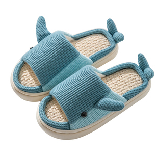 儿童亚麻拖鞋春秋女童室内防滑拖鞋男孩宝宝网红四季亲子家居鞋夏