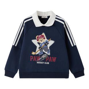 【索罗娜】PawinPaw卡通小熊童装25年冬季新款男童男宝宝圆领卫衣