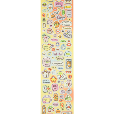 原创和纸胶带桑兔兔桑模切贴纸卷