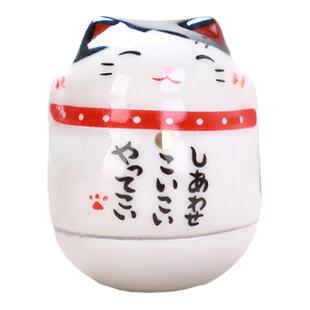 新品招财猫陶瓷不倒翁摆件迷你桌面摆件创意精美节日礼物送男女生