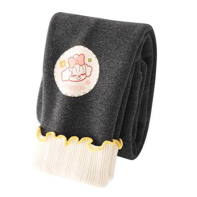 巴布豆女童冬季一体绒裤子