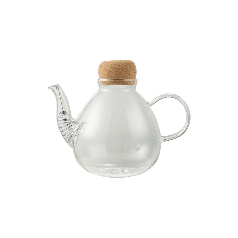 软木塞壶加厚玻璃壶功夫红茶加热茶壶