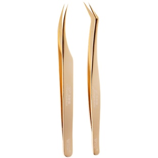 高端美睫师专用嫁接种贴假睫毛夹子镊子高精度金羽夹开花海豚工具