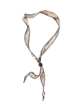 波西米亚丝巾串珠项链毛衣链配饰