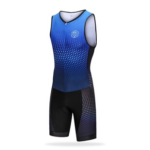 无袖铁三服连体衣铁人三项运动男款骑行服高弹速干排汗比赛装备