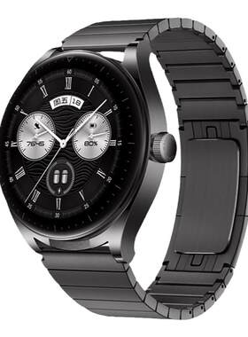 适用OPPOwatchX3手表带X2保时捷钢带WATCH S新款金属腕表带运动watch4pro智能男不锈钢腕带三珠钢带侧滑表链