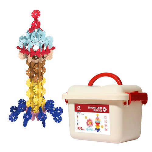 mobee雪花片拼插积木加厚大号益智幼儿园儿童女孩早教玩具礼物DIY