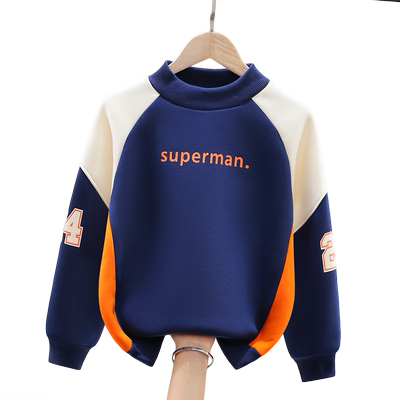 男童卫衣冬季加绒儿童洋气上衣