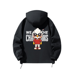 上海海港吉祥物伊戈周边男女足球迷外套男上港球迷国足助威冲锋衣