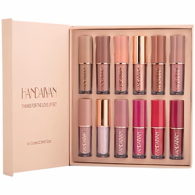 Makeup 12-color lip gloss set lipstick 彩妆12色唇彩套装 口红