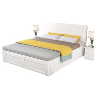 【顺丰速运】实木床1.5米现代简约双人床主卧家用1.2简易单人床架